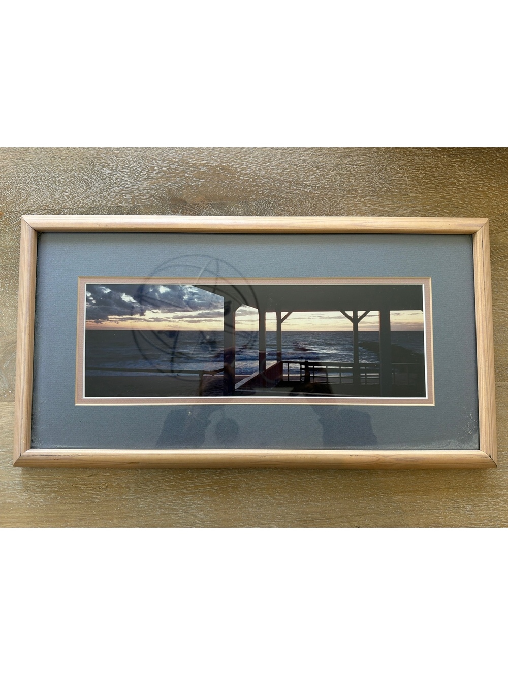 Framed Spring Lake NJ Boardwalk Seascape Photography by terry groark